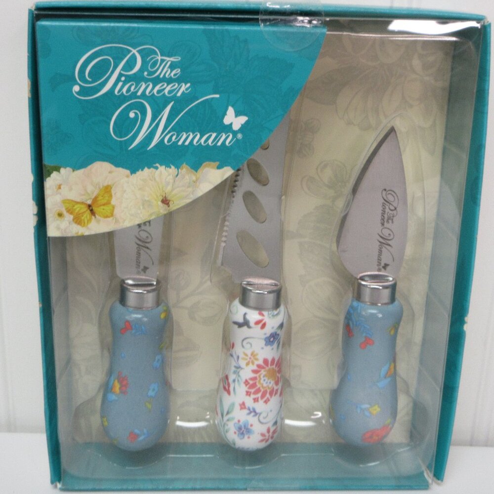 Pioneer Woman Cheese Knife Set Mazie floral Charcuterie Serving